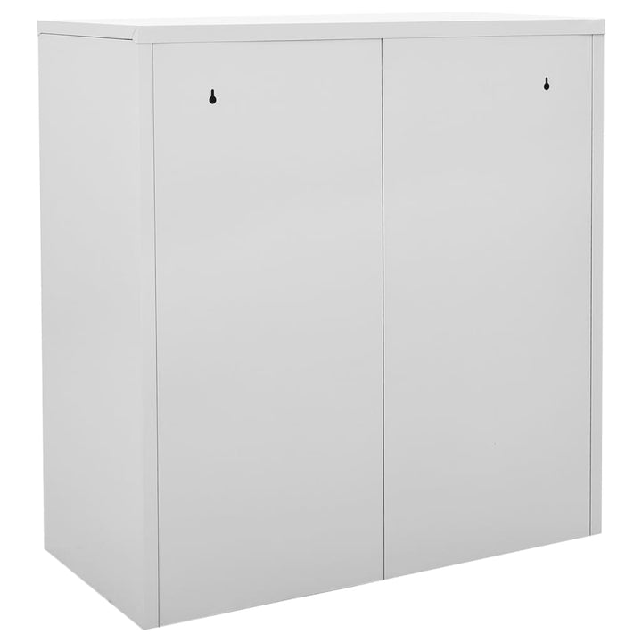 skabe 2 stk. 90x45x92,5 cm stål lysegrå