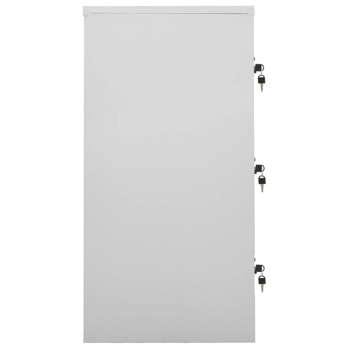 skabe 5 stk. 90x45x92,5 cm stål lysegrå