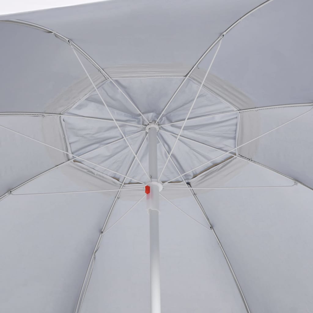 strandparasol med sidevægge 215 cm sandfarvet