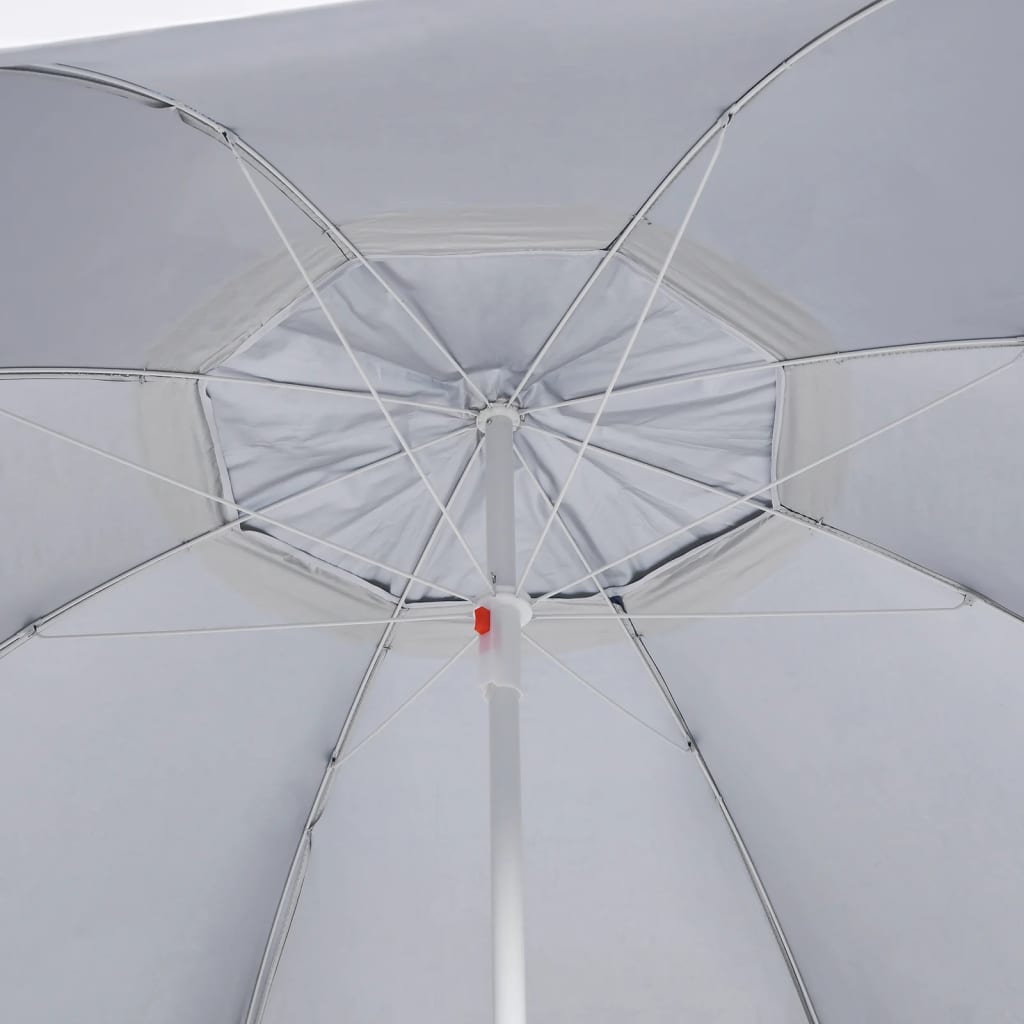 strandparasol med sidevægge 215 cm antracitgrå