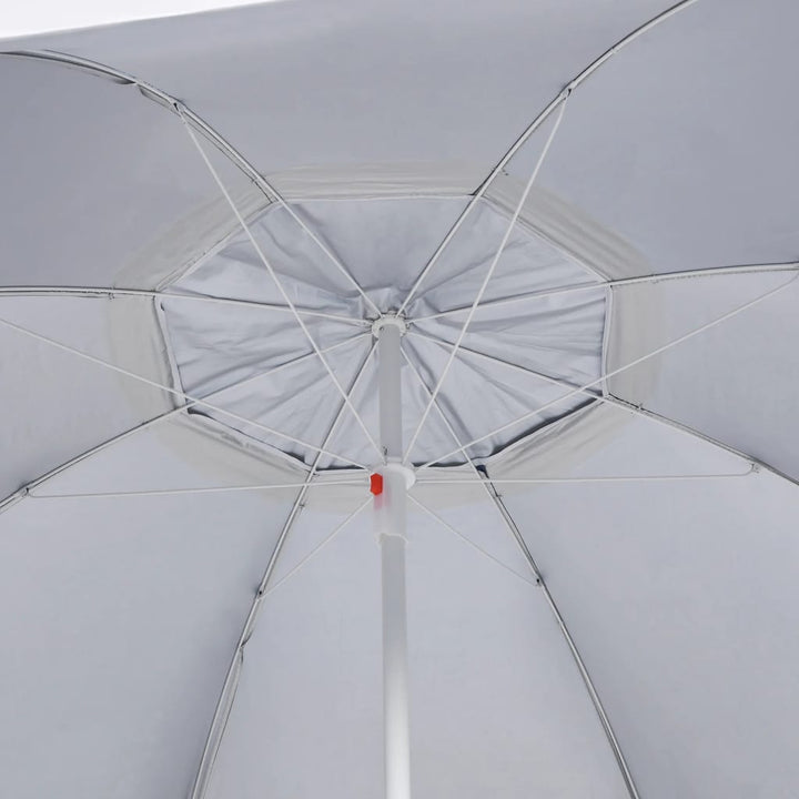 strandparasol med sidevægge 215 cm antracitgrå
