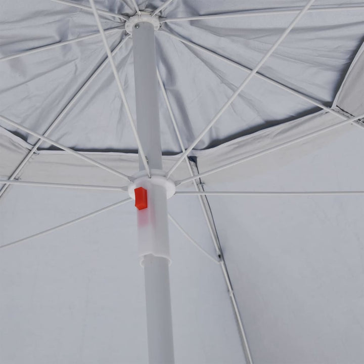 strandparasol med sidevægge 215 cm antracitgrå