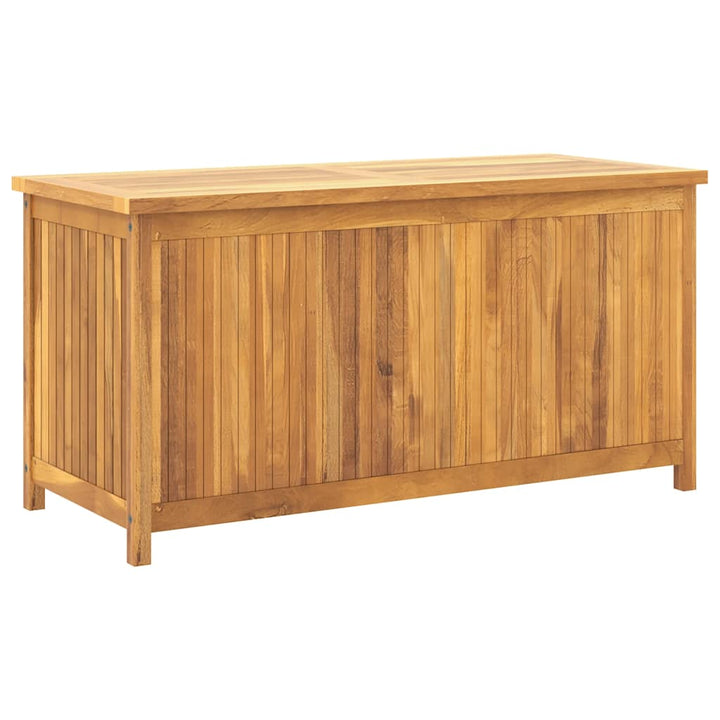 opbevaringsboks til haven 114x50x58 cm massivt teaktræ
