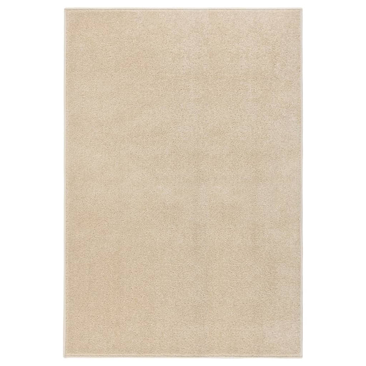 gulvtæppe 160x230 cm kort luv beige