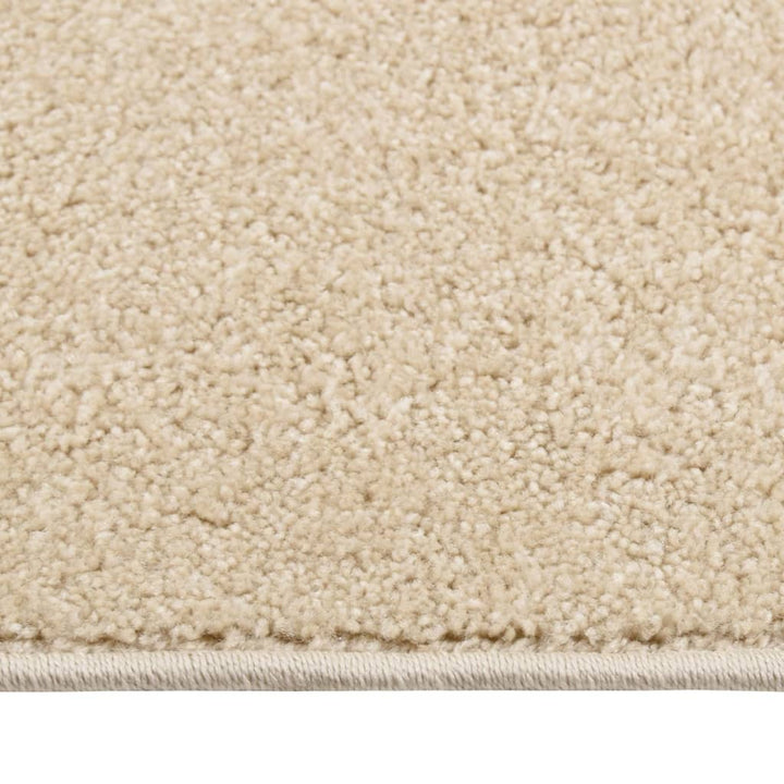 gulvtæppe 160x230 cm kort luv beige