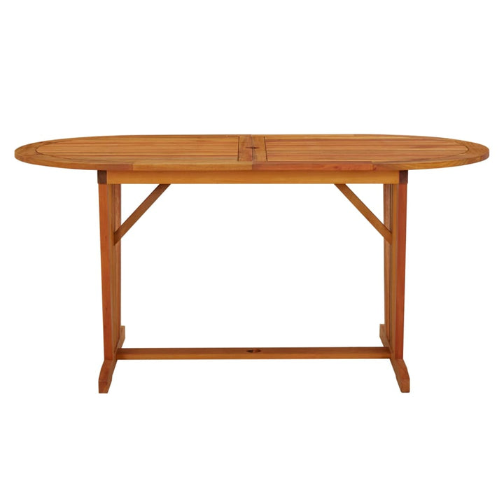 havebord 160x85x75 cm massivt eukalyptustræ