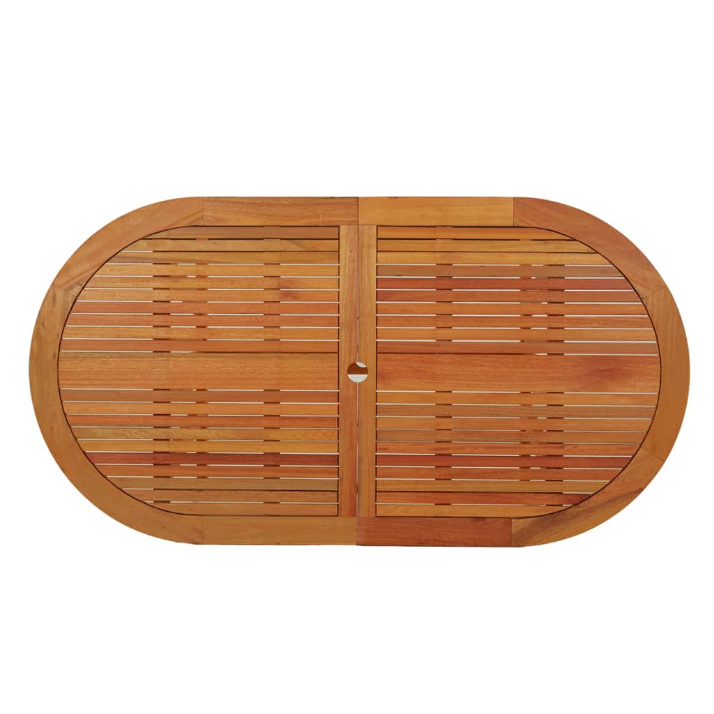 havebord 160x85x75 cm massivt eukalyptustræ