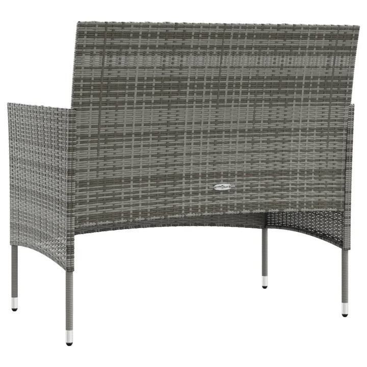 loungesæt til haven 8 dele med hynder polyrattan grå