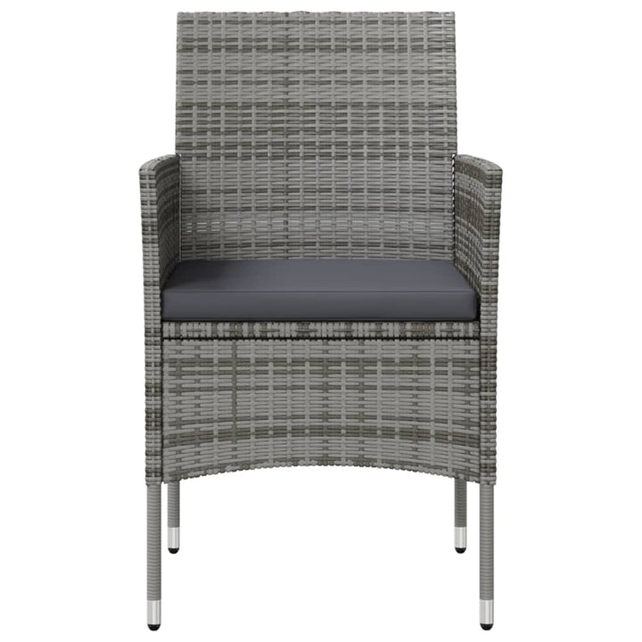 loungesæt til haven 8 dele med hynder polyrattan grå