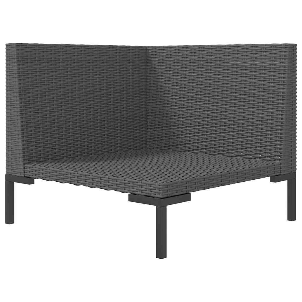 havesofa med hynder halvrundt polyrattan