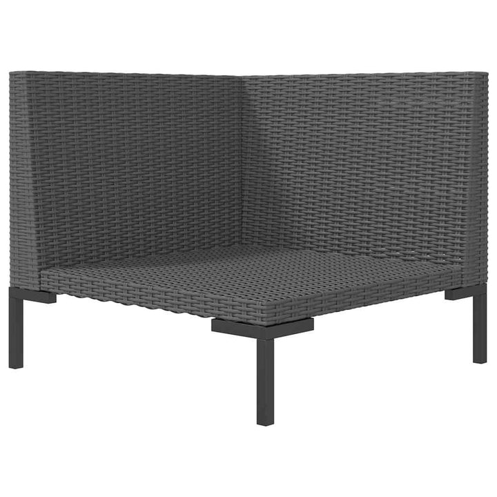 havesofa med hynder halvrundt polyrattan