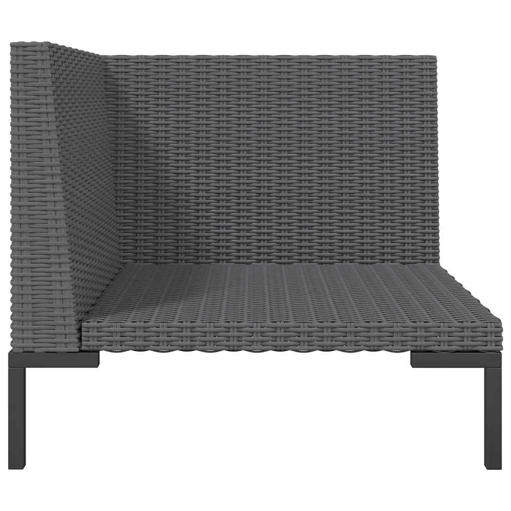 havesofa med hynder halvrundt polyrattan