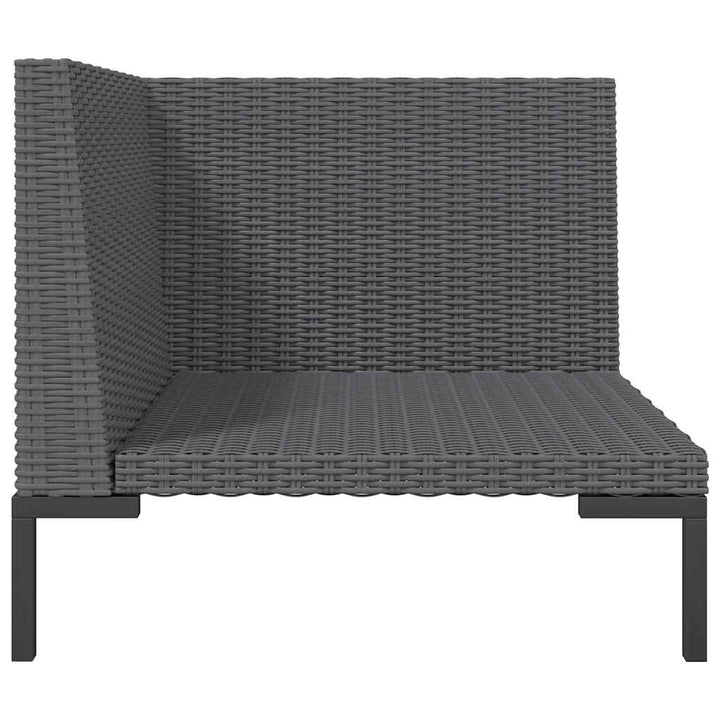 havesofa med hynder halvrundt polyrattan