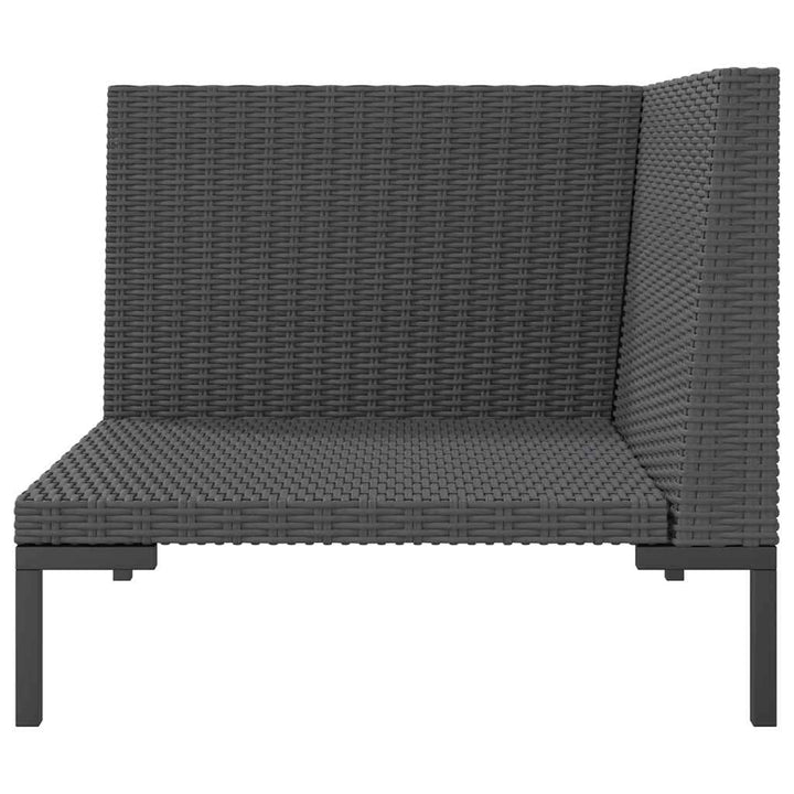 havesofa med hynder halvrundt polyrattan