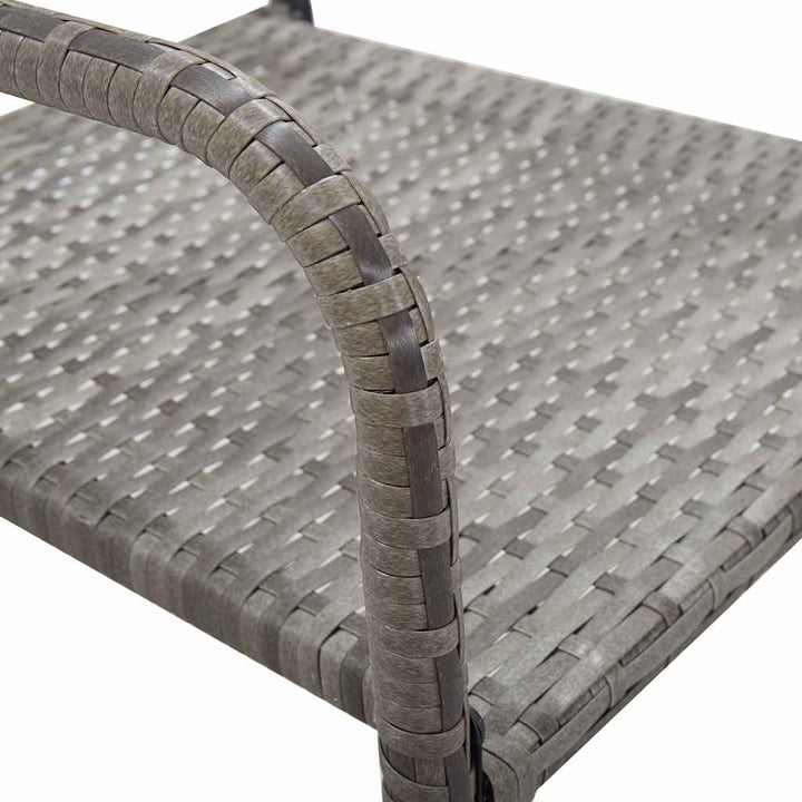 havestole 4 stk. stabelbare polyrattan grå