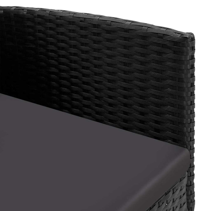 havestole 2 stk. sorte hynder polyrattan sort