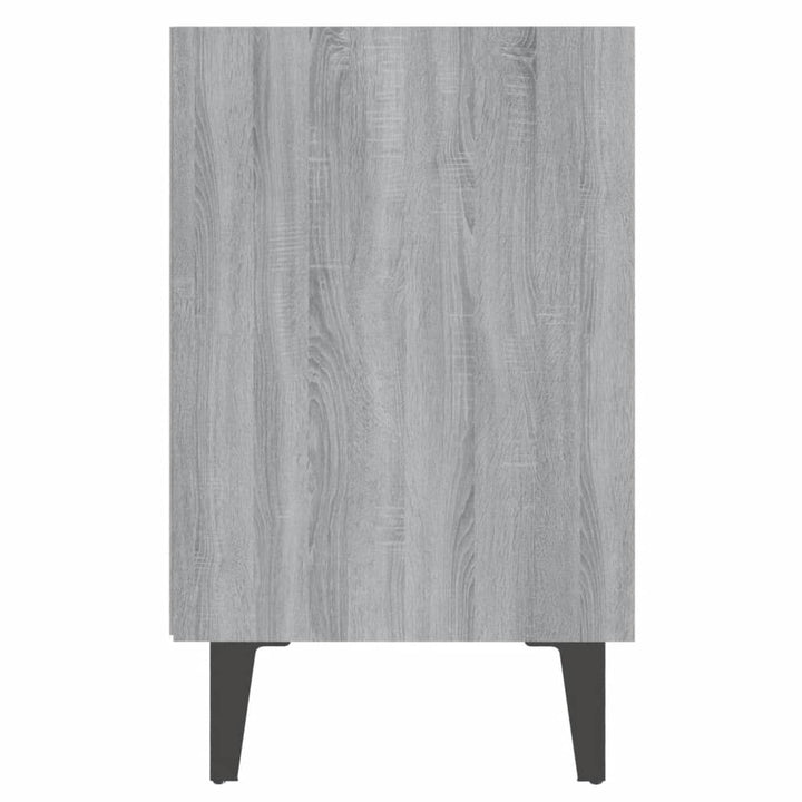 sengebord med metalben 40x30x50 cm grå sonoma-eg