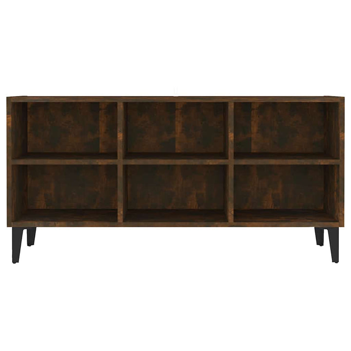 tv-bord med metalben 103,5x30x50 cm sonoma-eg