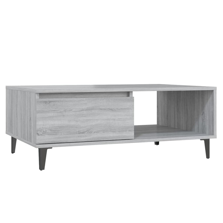 sofabord 90x60x35 cm konstrueret træ grå sonoma-eg