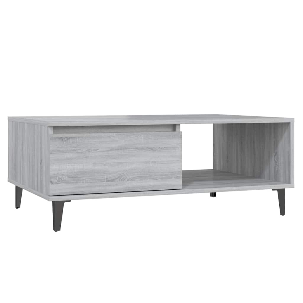 sofabord 90x60x35 cm konstrueret træ grå sonoma-eg