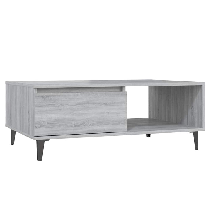 sofabord 90x60x35 cm konstrueret træ grå sonoma-eg