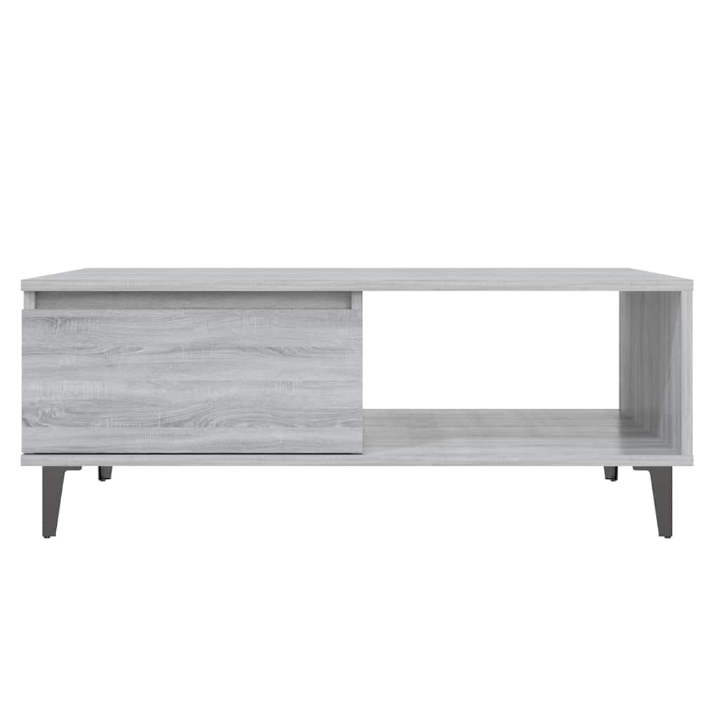 sofabord 90x60x35 cm konstrueret træ grå sonoma-eg