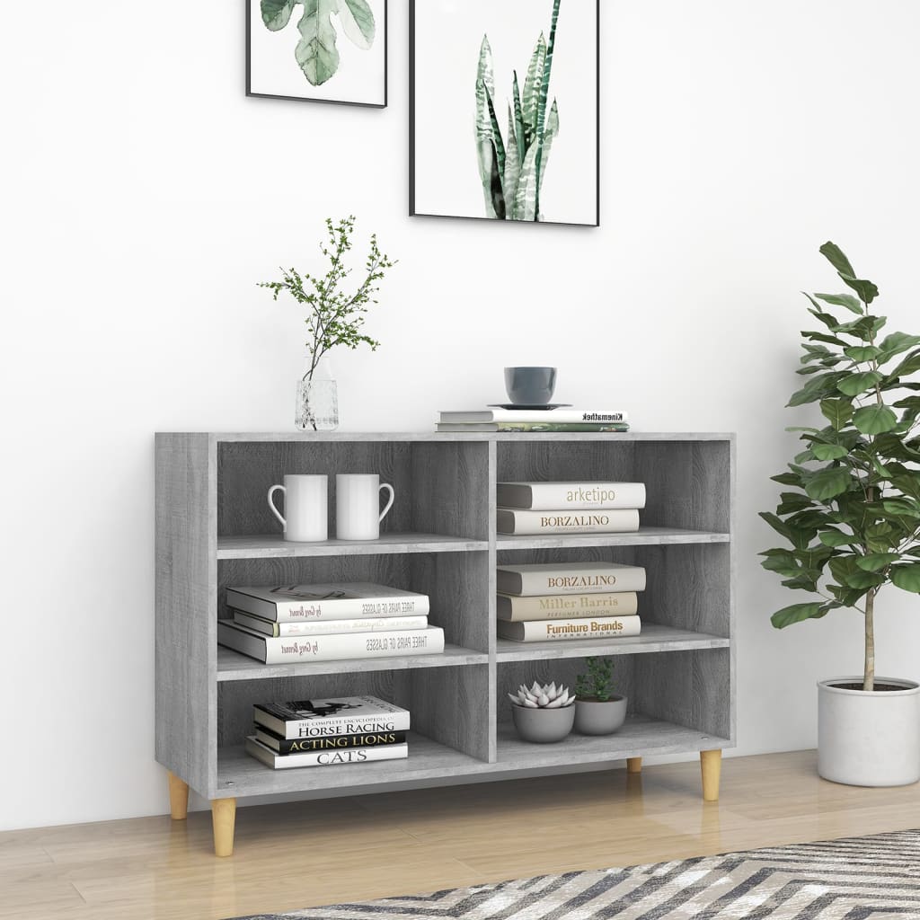 skænk 103,5x35x70 cm konstrueret træ grå sonoma-eg