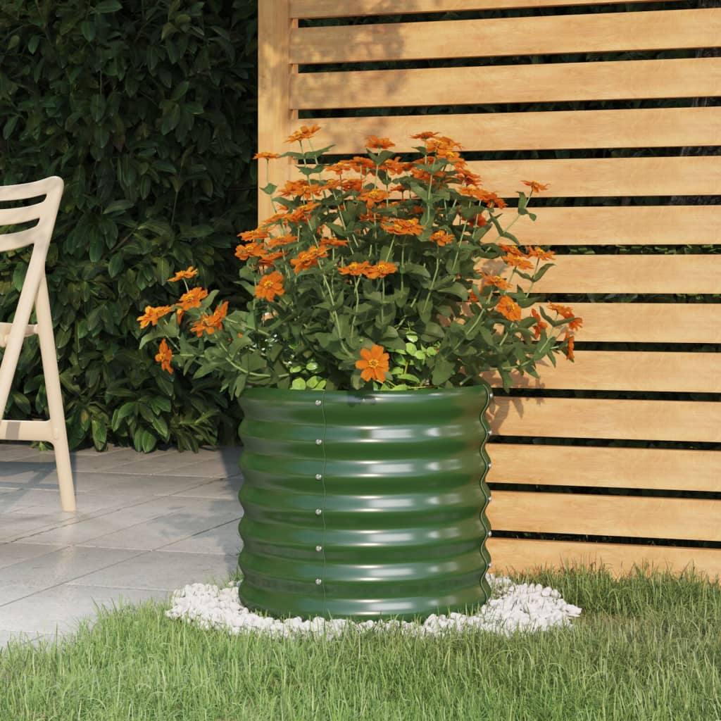 plantekrukke 40x40x36 cm galvaniseret stål grøn