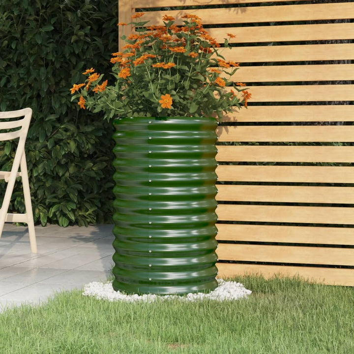 plantekrukke 40x40x68 cm galvaniseret stål grøn