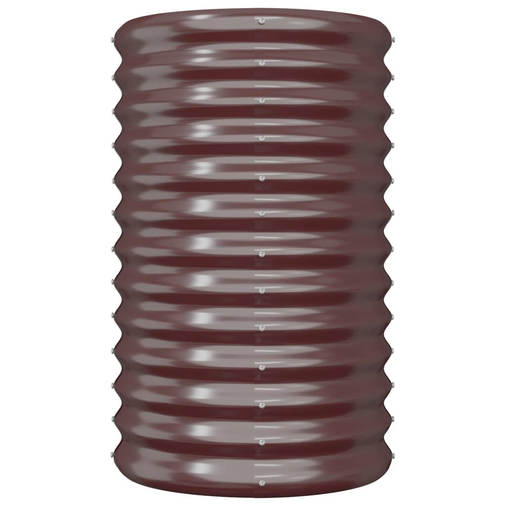 plantekrukke 40x40x68 cm galvaniseret stål brun
