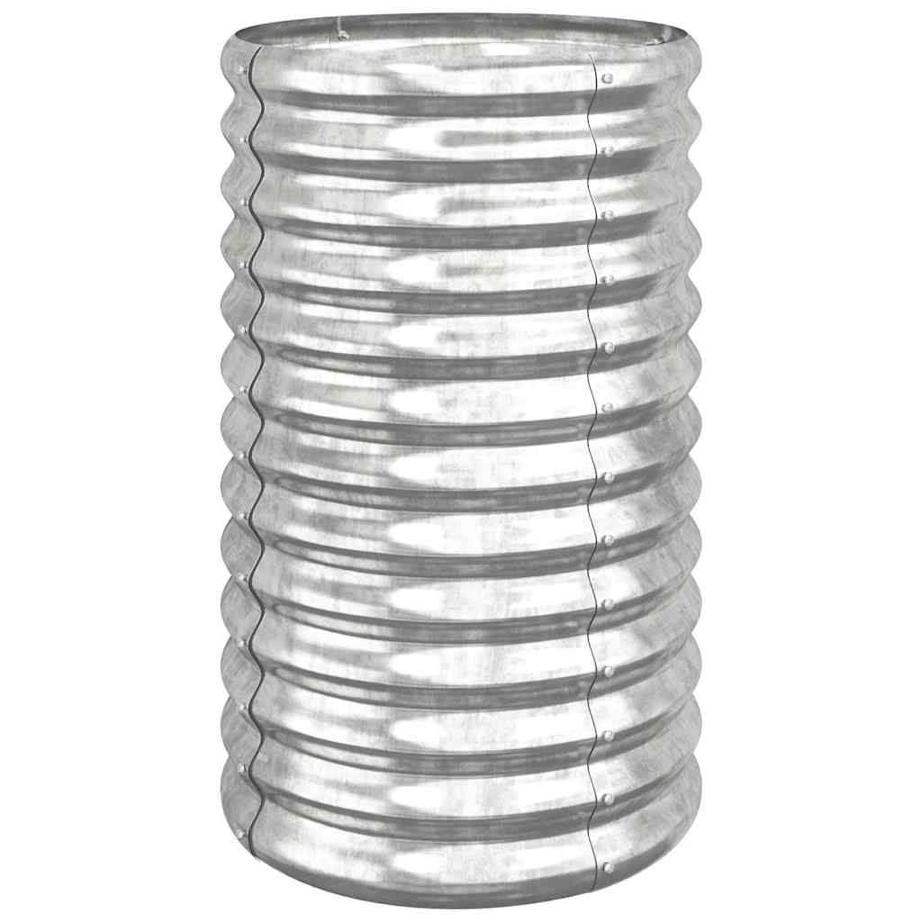 plantekrukke 40x40x68 cm galvaniseret stål sølvfarvet