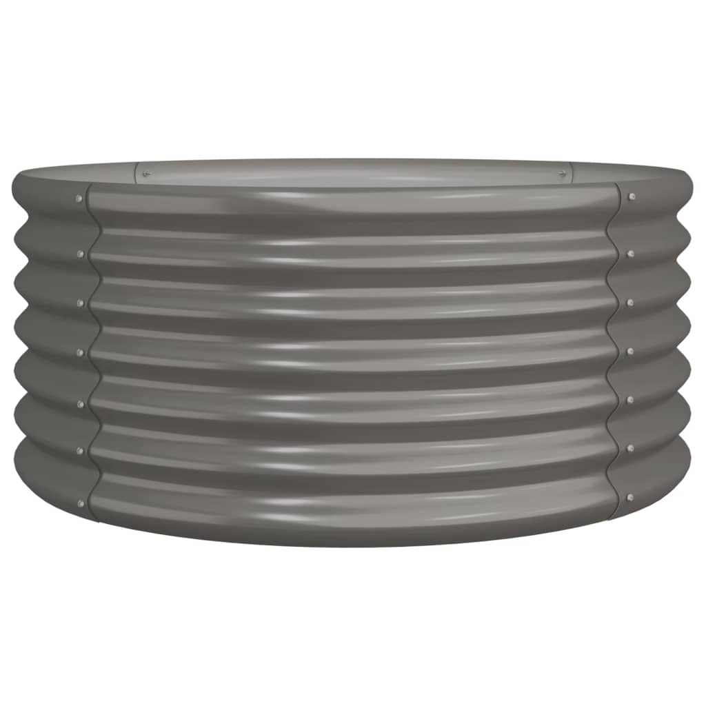 plantekrukke 80x80x36 cm galvaniseret stål grå