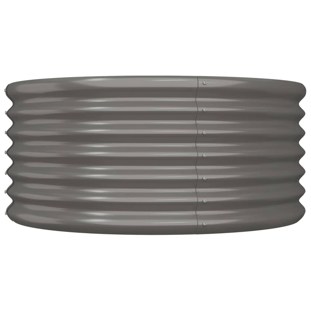plantekrukke 80x80x36 cm galvaniseret stål grå