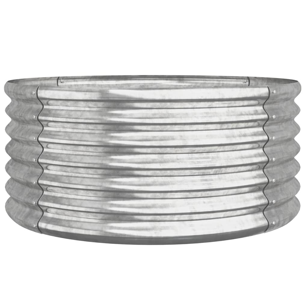 plantekrukke 80x80x36 cm galvaniseret stål sølvfarvet