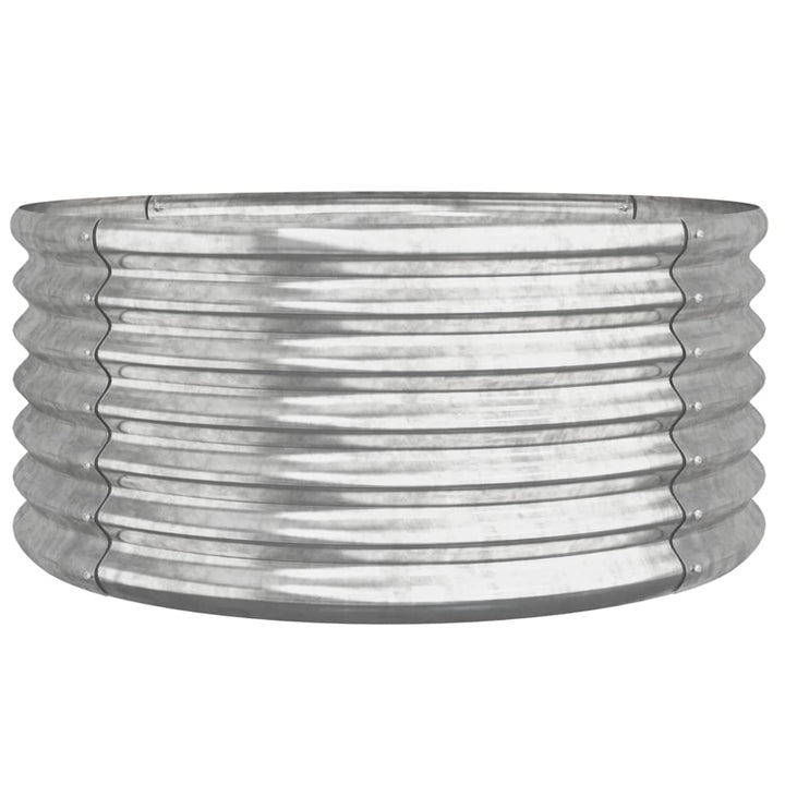 plantekrukke 80x80x36 cm galvaniseret stål sølvfarvet