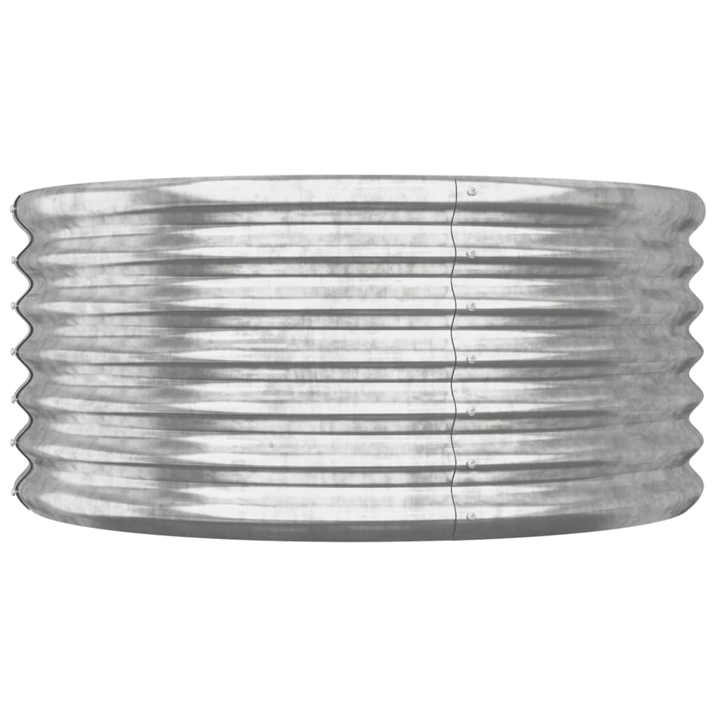 plantekrukke 80x80x36 cm galvaniseret stål sølvfarvet