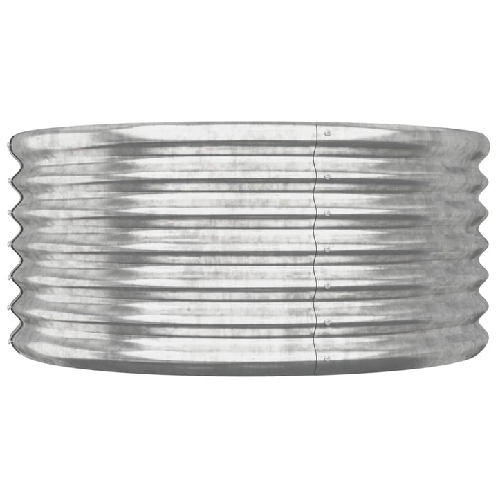 plantekrukke 80x80x36 cm galvaniseret stål sølvfarvet