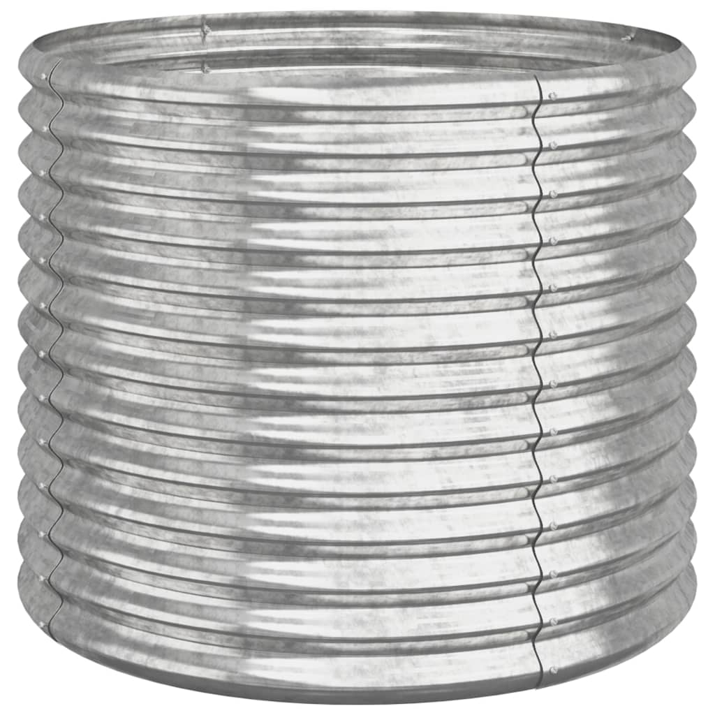 plantekrukke 80x80x68 cm galvaniseret stål sølvfarvet