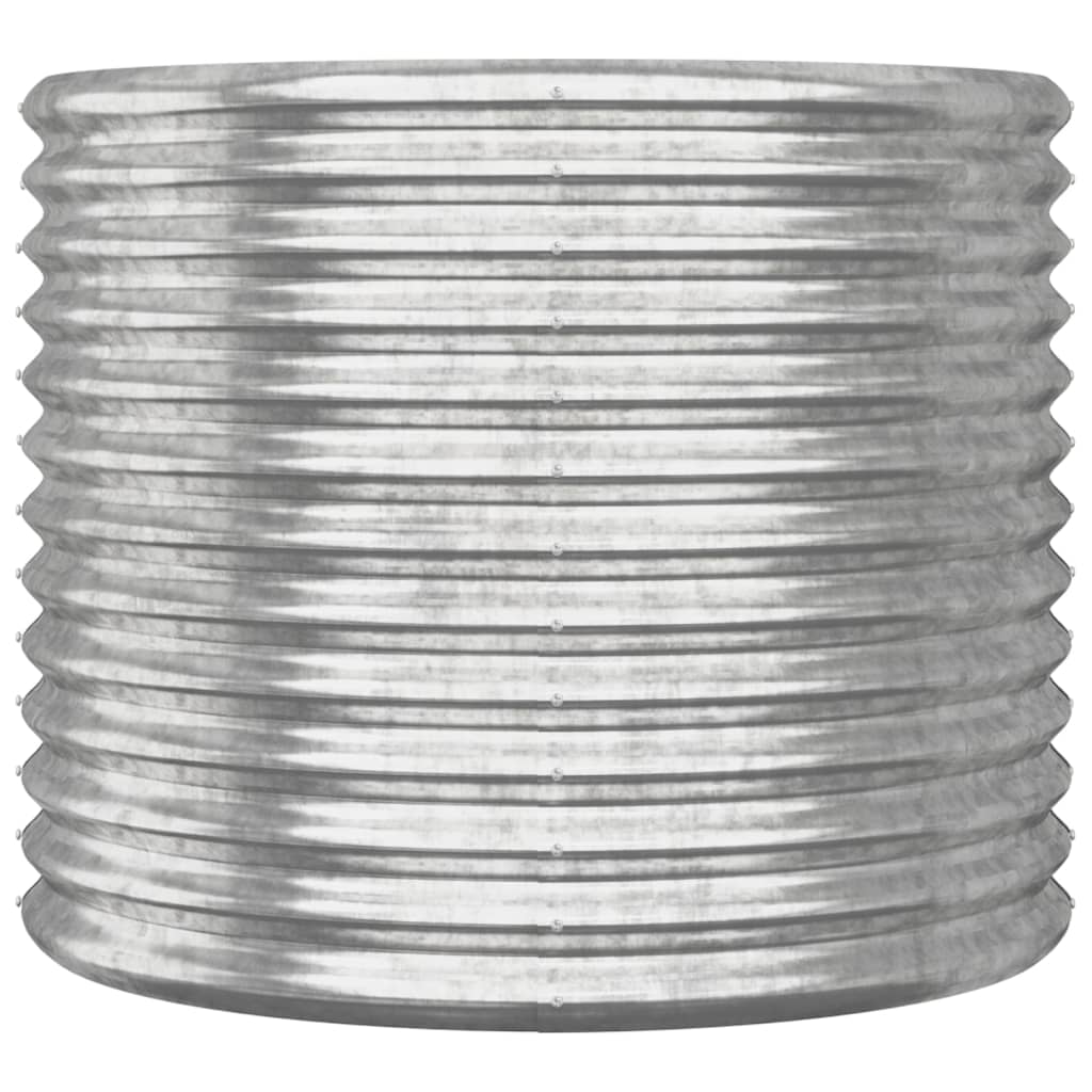 plantekrukke 80x80x68 cm galvaniseret stål sølvfarvet