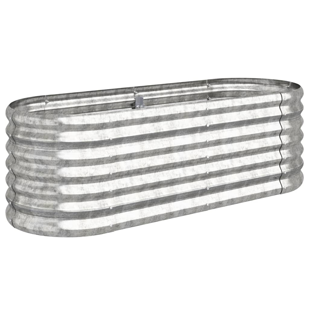 plantekasse 114x40x36 cm galvaniseret stål sølvfarvet