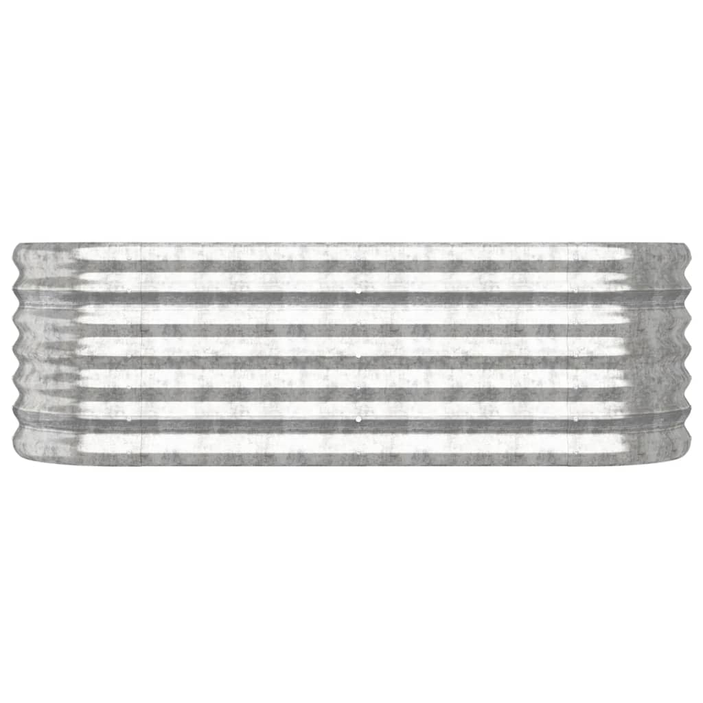 plantekasse 114x40x36 cm galvaniseret stål sølvfarvet