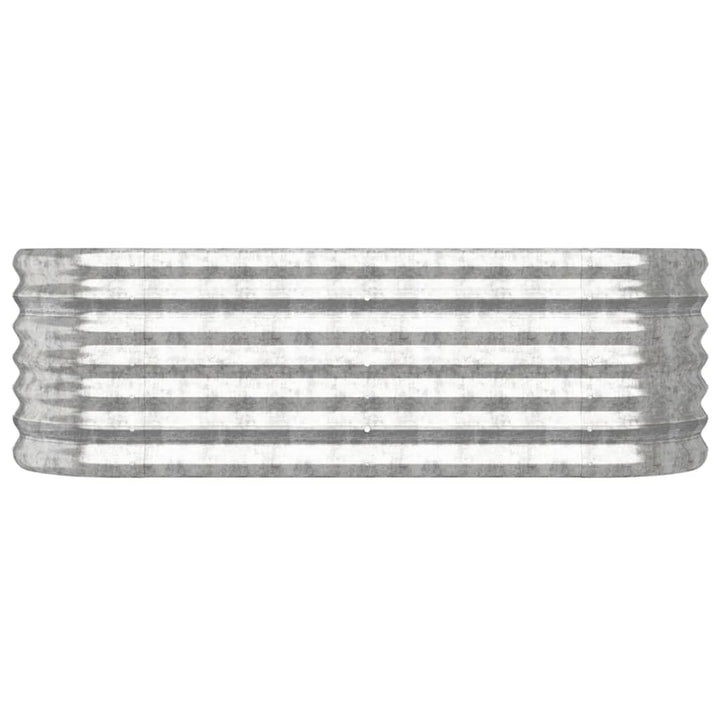 plantekasse 114x40x36 cm galvaniseret stål sølvfarvet