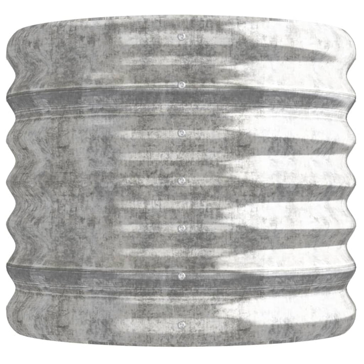 plantekasse 114x40x36 cm galvaniseret stål sølvfarvet