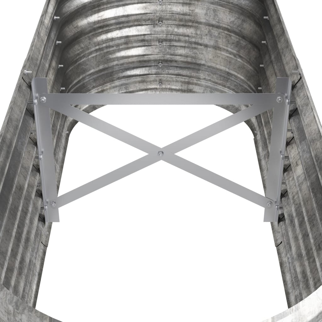 plantekasse 114x40x36 cm galvaniseret stål sølvfarvet
