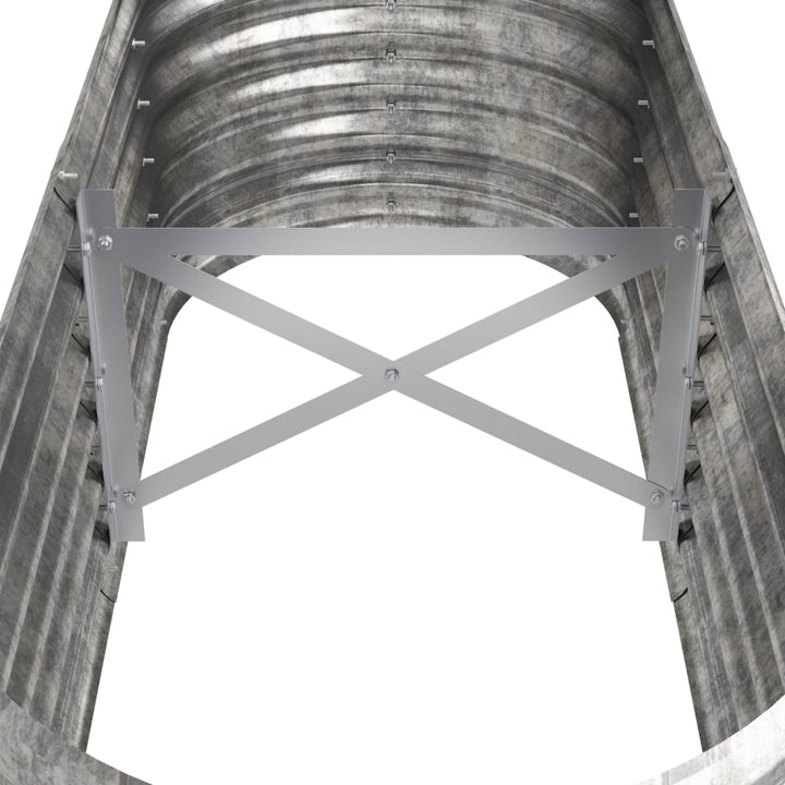 plantekasse 114x40x36 cm galvaniseret stål sølvfarvet
