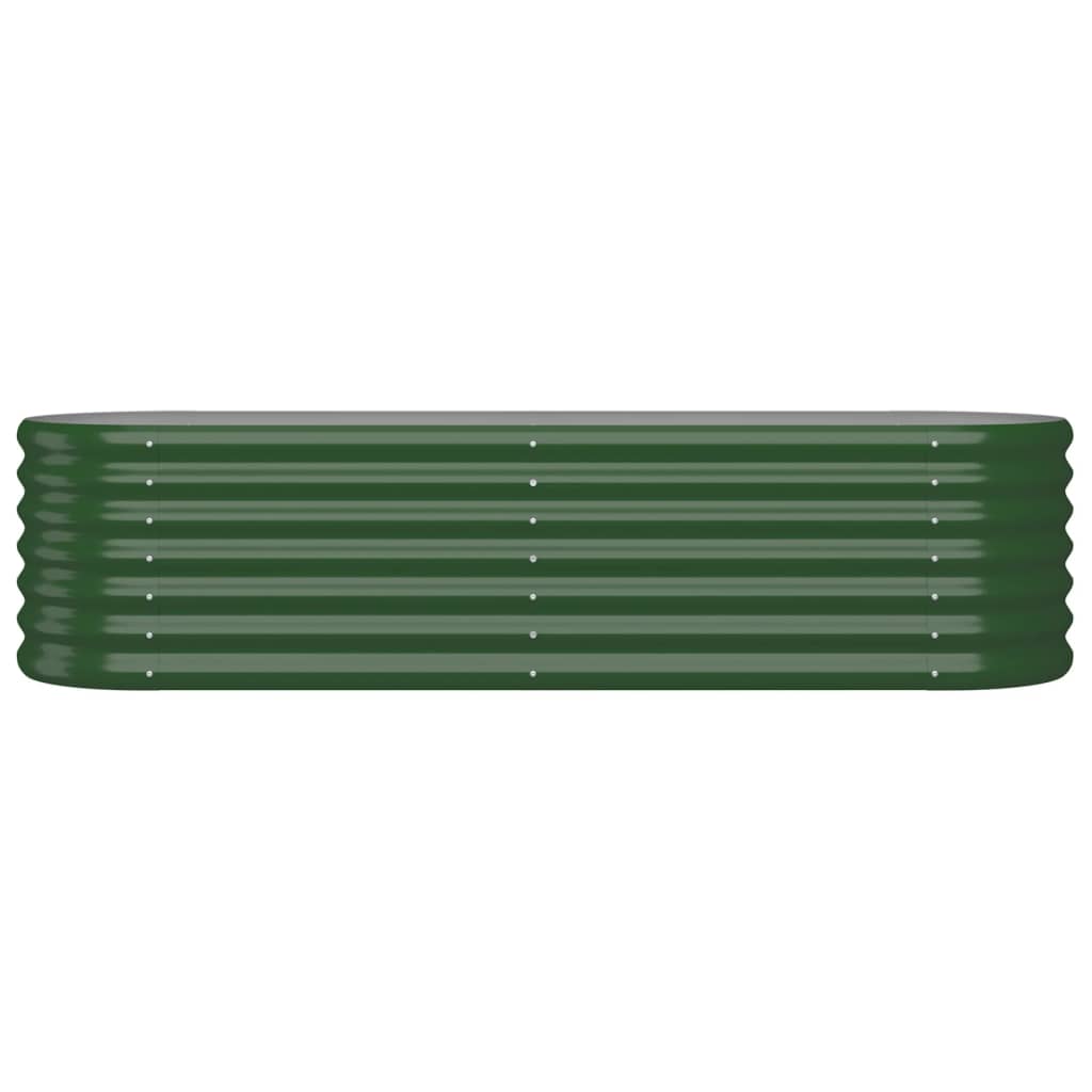 plantekasse 152x40x36 cm galvaniseret stål grøn