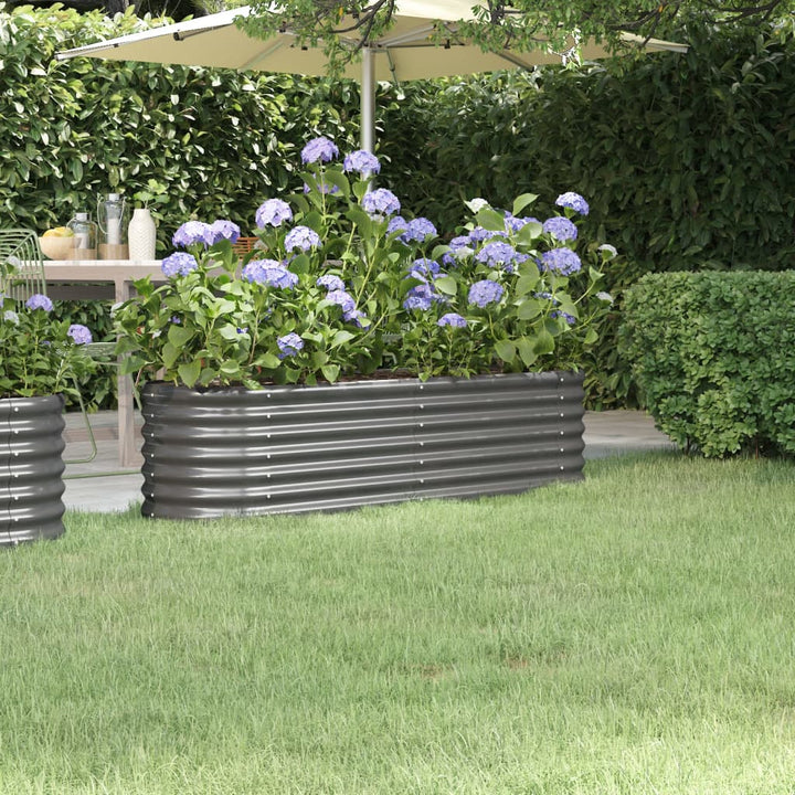 plantekasse 152x40x36 cm galvaniseret stål grå