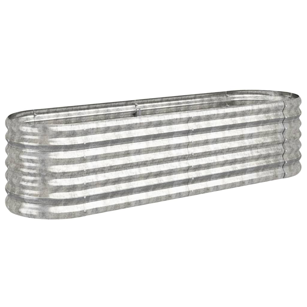plantekasse 152x40x36 cm galvaniseret stål sølvfarvet