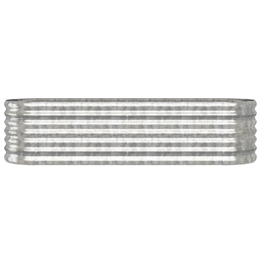 plantekasse 152x40x36 cm galvaniseret stål sølvfarvet