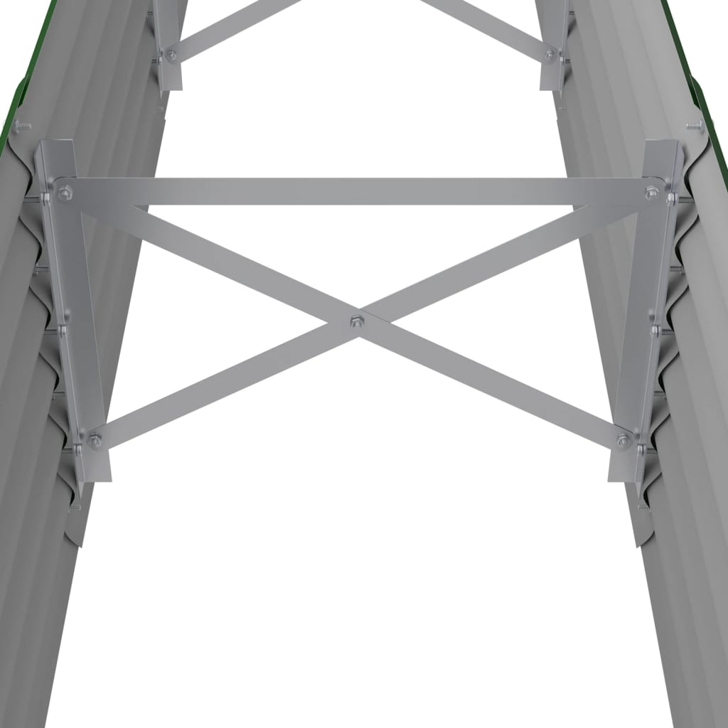 plantekasse 224x40x36 cm galvaniseret stål grøn